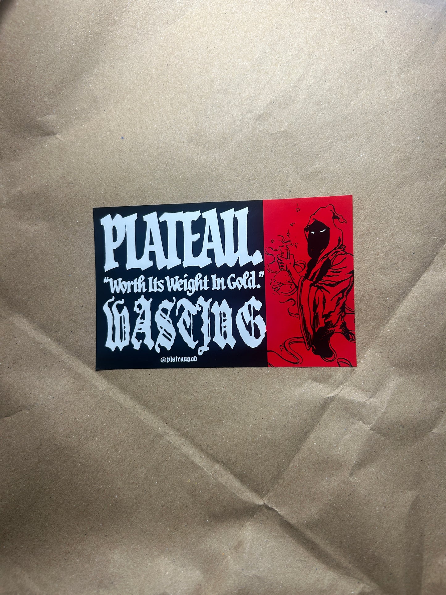 Plateau "WASTING" Sticker