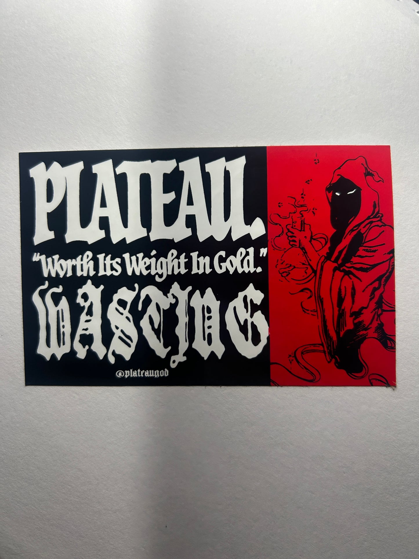 Plateau "WASTING" Sticker